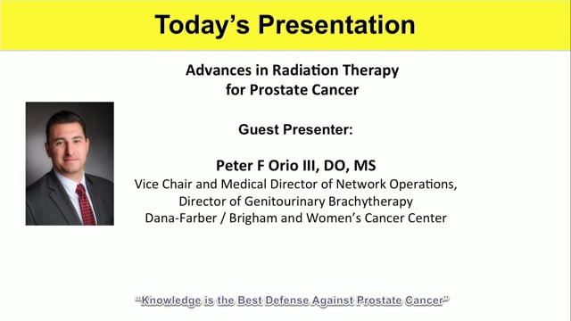 Advances in Radiation Therapy for Prostate Cancer with Dr. Peter Forio, III