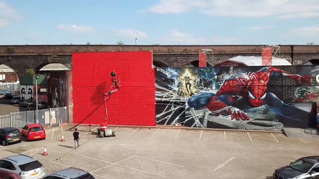Sony Spiderman Hyperlapse Mural