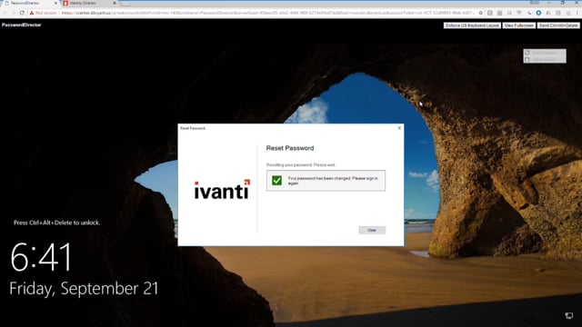 Ivanti Password Director - Password Reset