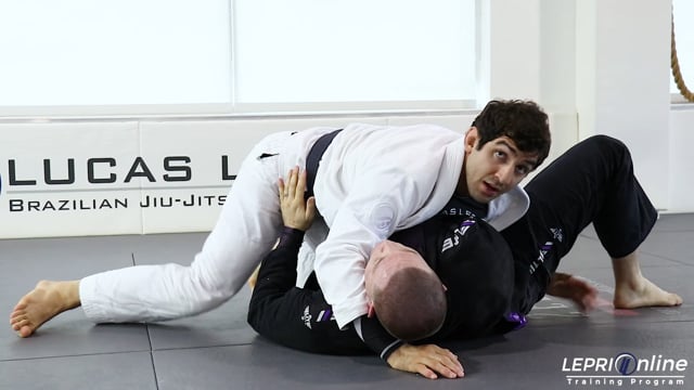 De La Riva to Knee Cut Pass Defense to Deep Half Guard to Clock Choke