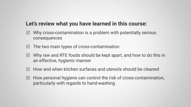 Module 04: How Good Personal Hygiene Prevents Cross Contamination - Video Thumbnail
