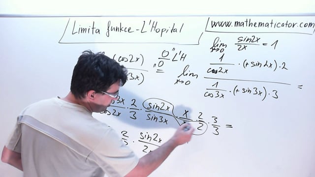 Limita funkce - L'Hopital - Příklad 9. 10. 2014