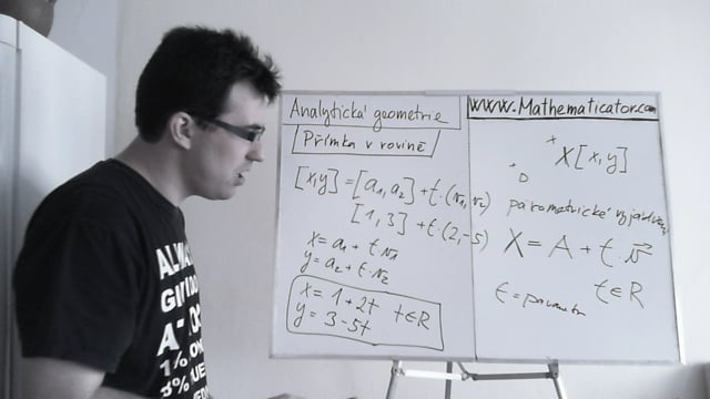 Analytická geometrie - přímka v rovině - základy - parametrické vyjádření