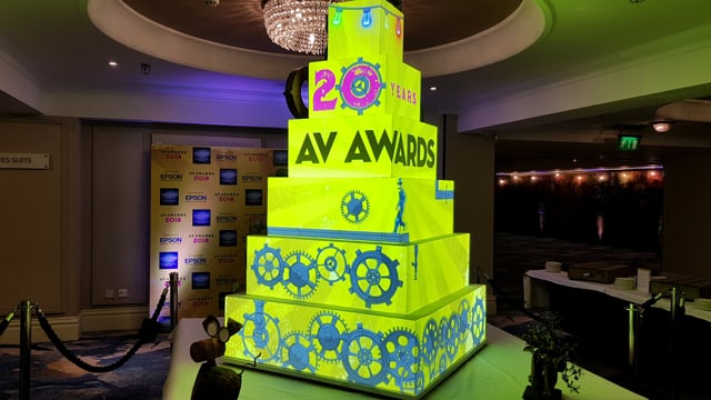 AV Awards – 20th Birthday Projection Mapped Cake