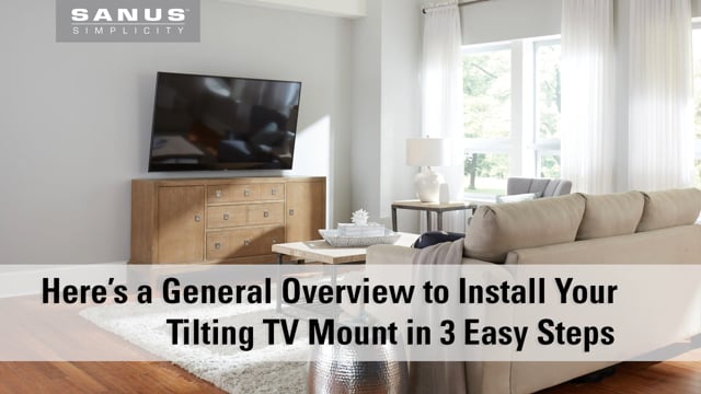 90" Tilting TV Mount SANUS Simplicity 37" Up to 150 lbs Model SLT3-B1 