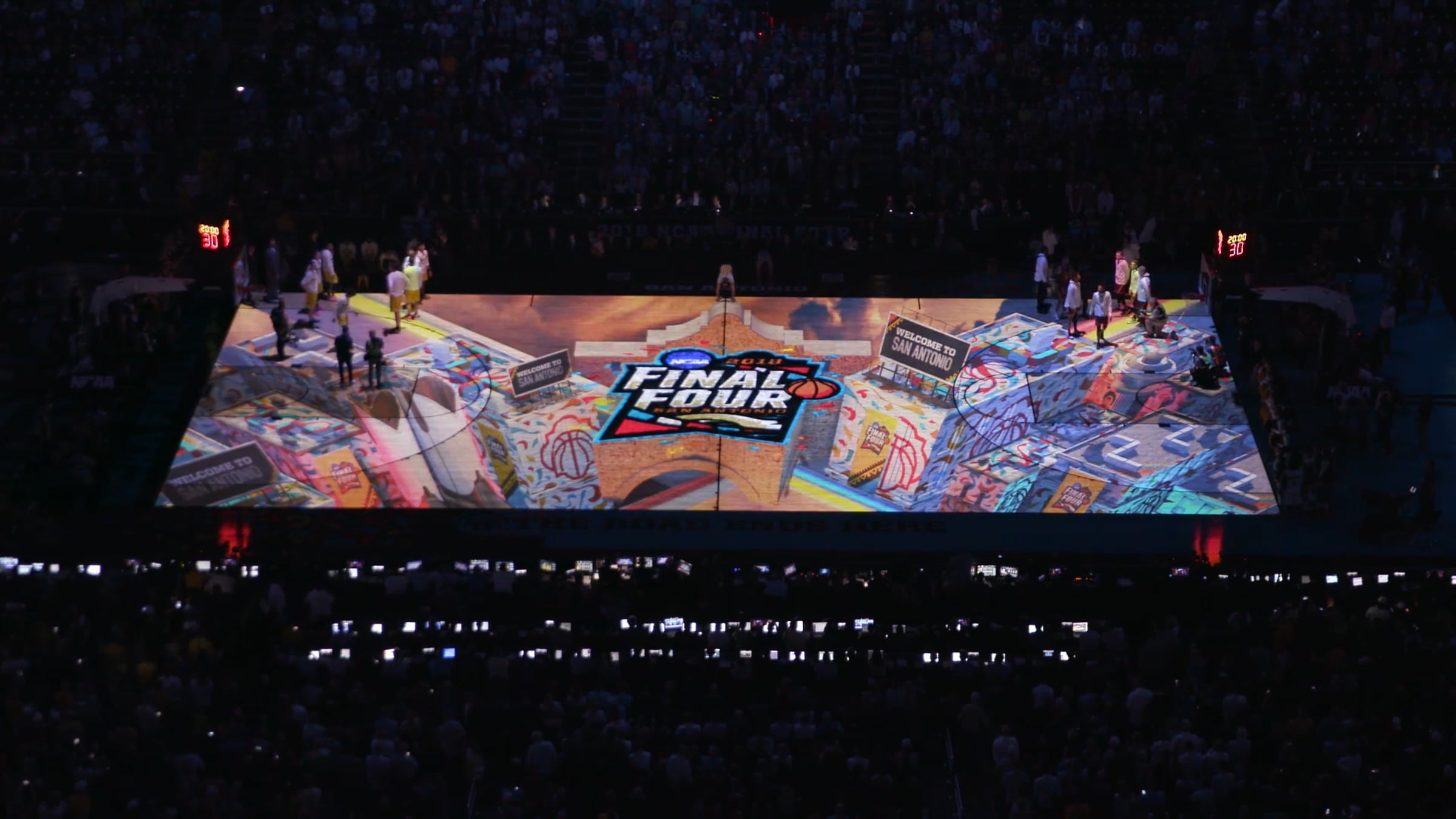NCAA Final Four 2018 Game 1 Intro - Court Projection Mapping Show ...