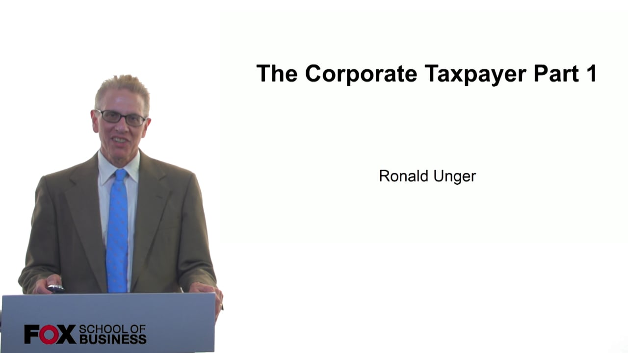 The Corporate Taxpayer Part 1