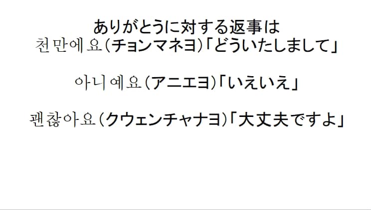 韓国語で どういたしまして お礼に対する返事の言葉 ハナコンブ