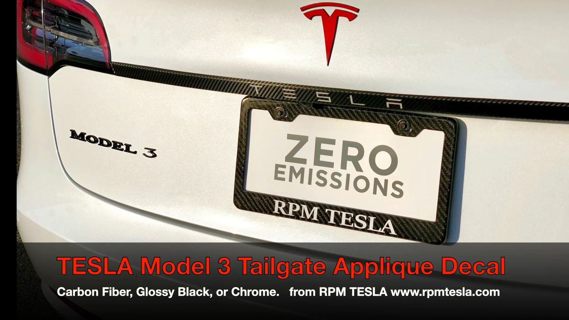 T-E-S-L-A Tailgate Emblems for Model 3 & Y on Vimeo