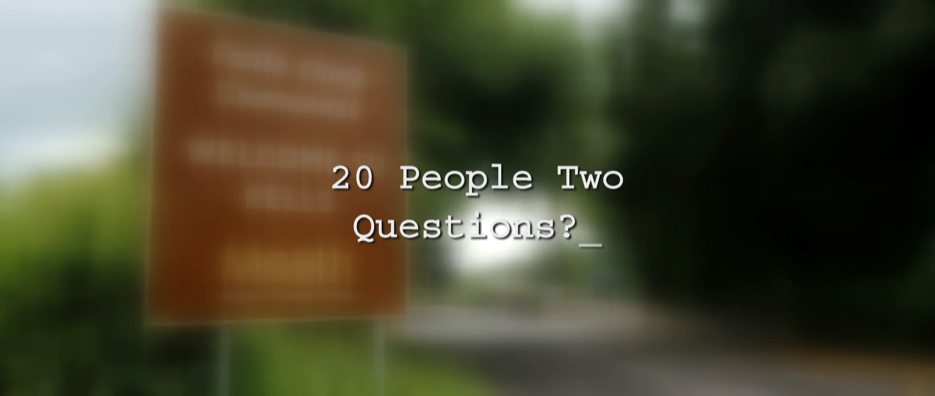 20 People 2 Questions