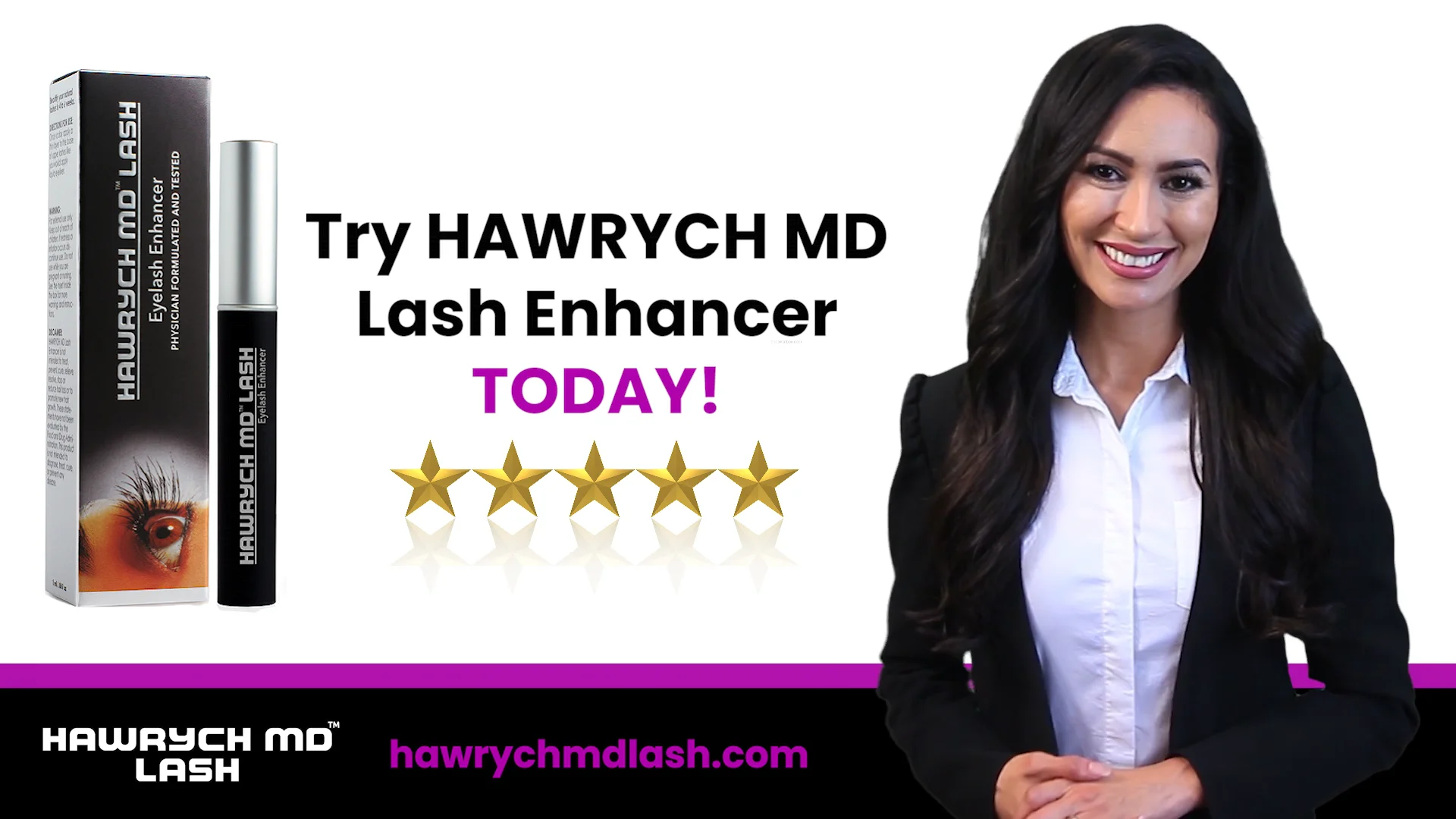 Lash Enhancer for Longer Thicker Eyelashes | Hawrych MD