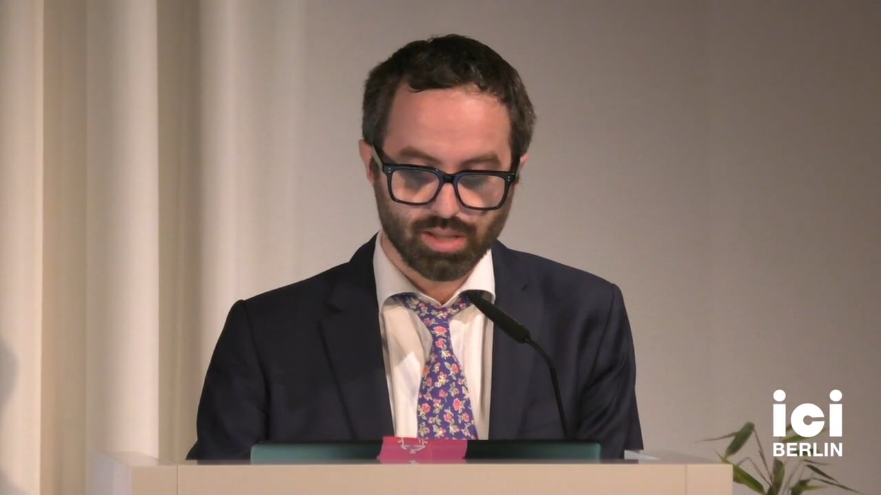 Talk by Emanuele Coccia