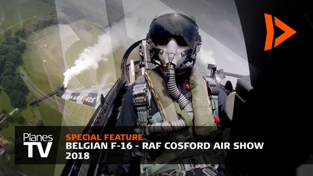 Belgian F-16 In-cockpit - RAF Cosford Air Show 2018