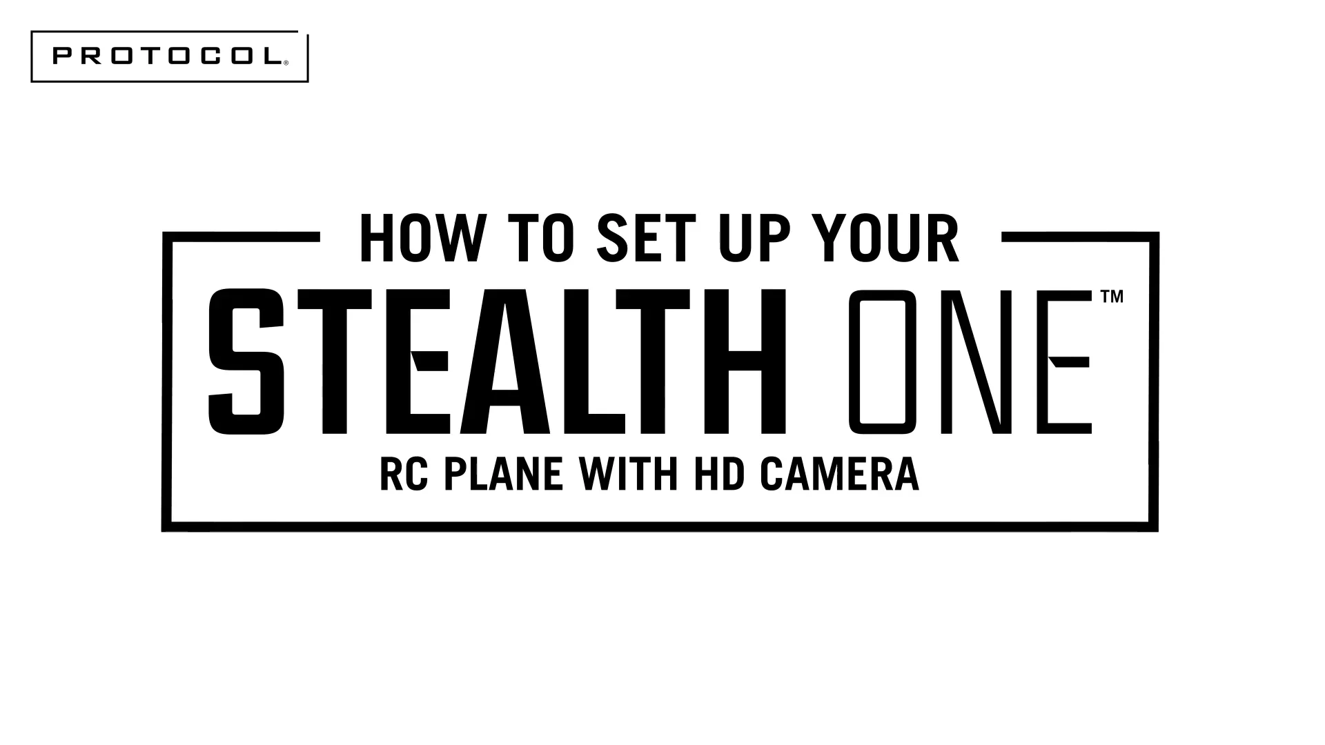 How to set up your PROTOCOL STEALTH ONE RC Plane with HD Camera