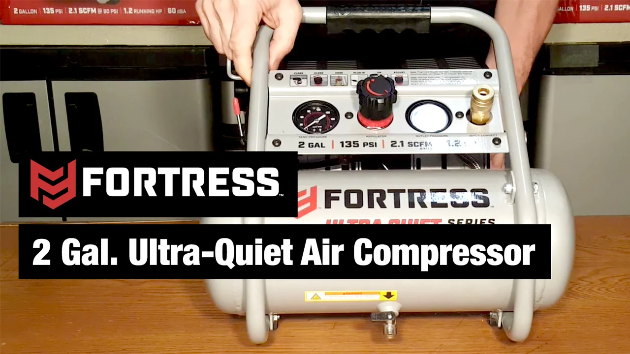 Fortress quiet deals air compressor