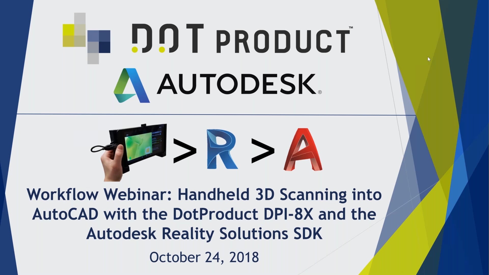Webinar: Handheld 3D Scanning into AutoCAD with the DotProduct DPI-8X ...