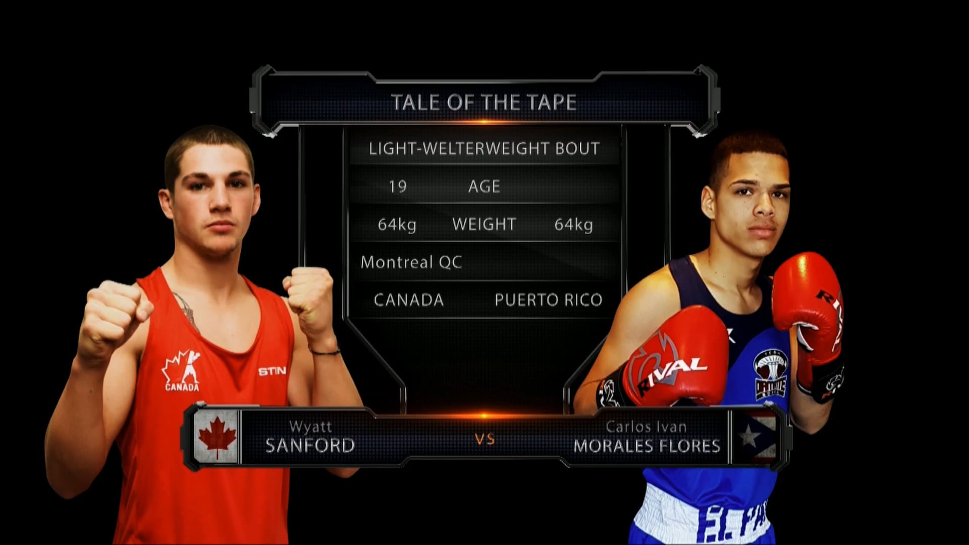 Sanford (CAN) vs Morales Flores (PR)
