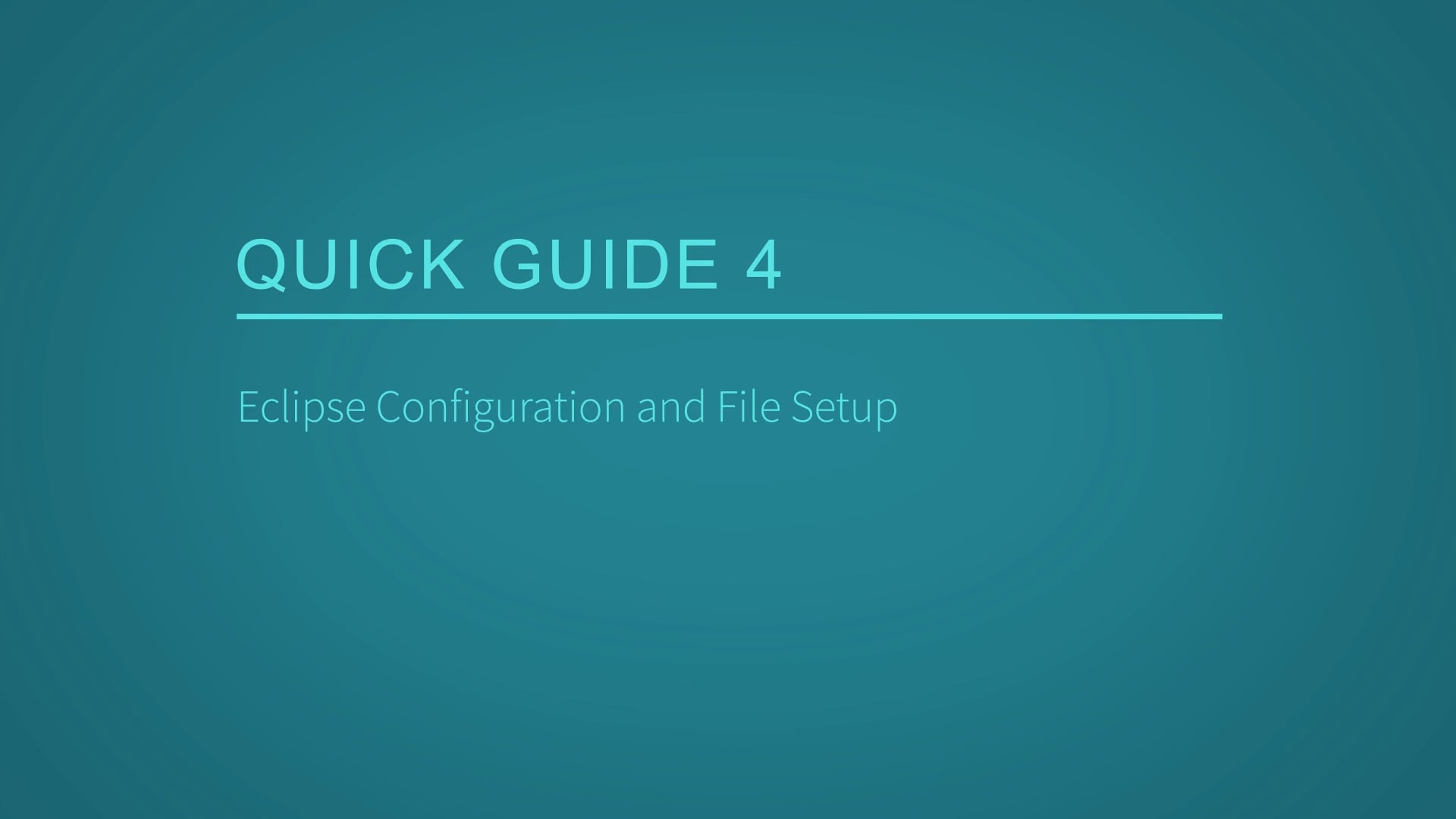 EC-LIB® Quick Guide 4 - Eclipse Configuration and File Setup on Vimeo