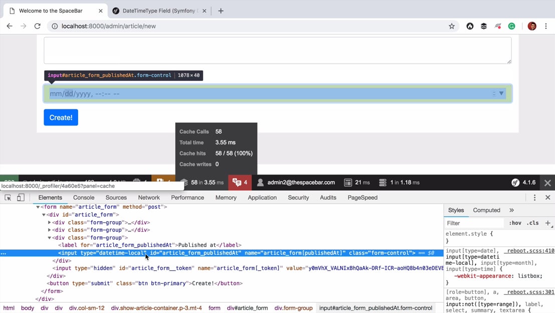 DateTimeType & Data "Transforming" > Symfony 4 Forms: Build, Render ...