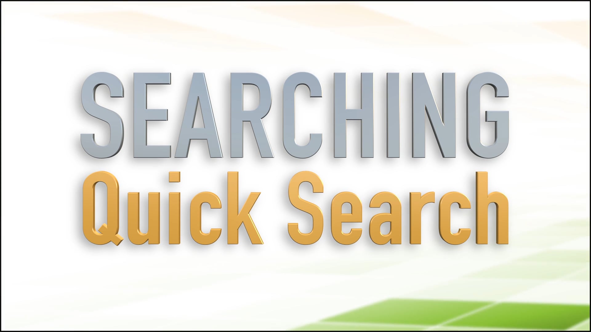 TG - 11a - searching - Quick Search on Vimeo