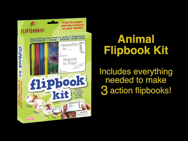 Fliptomania Make Your Own Flipbook Kit: Ocean Life - Paper Stop Motion  Animation Kit : Creative Flip Book Kit for Kids 6-12 and Creative Animation