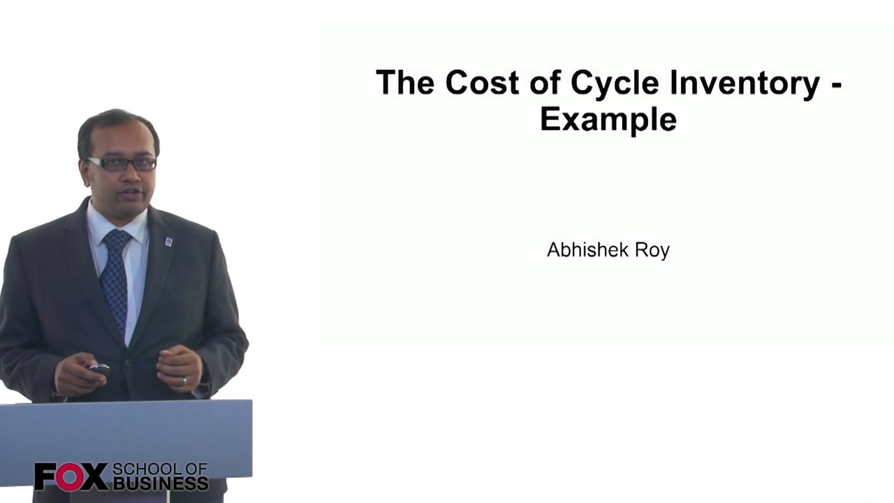 The Cost of Cycle Inventory – Example