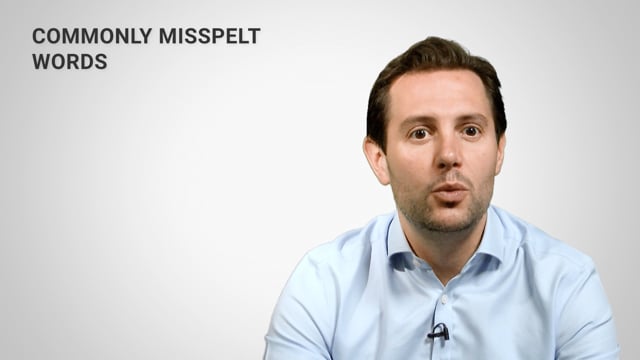 Module 01: Commonly Misspelt Words - Video Thumbnail