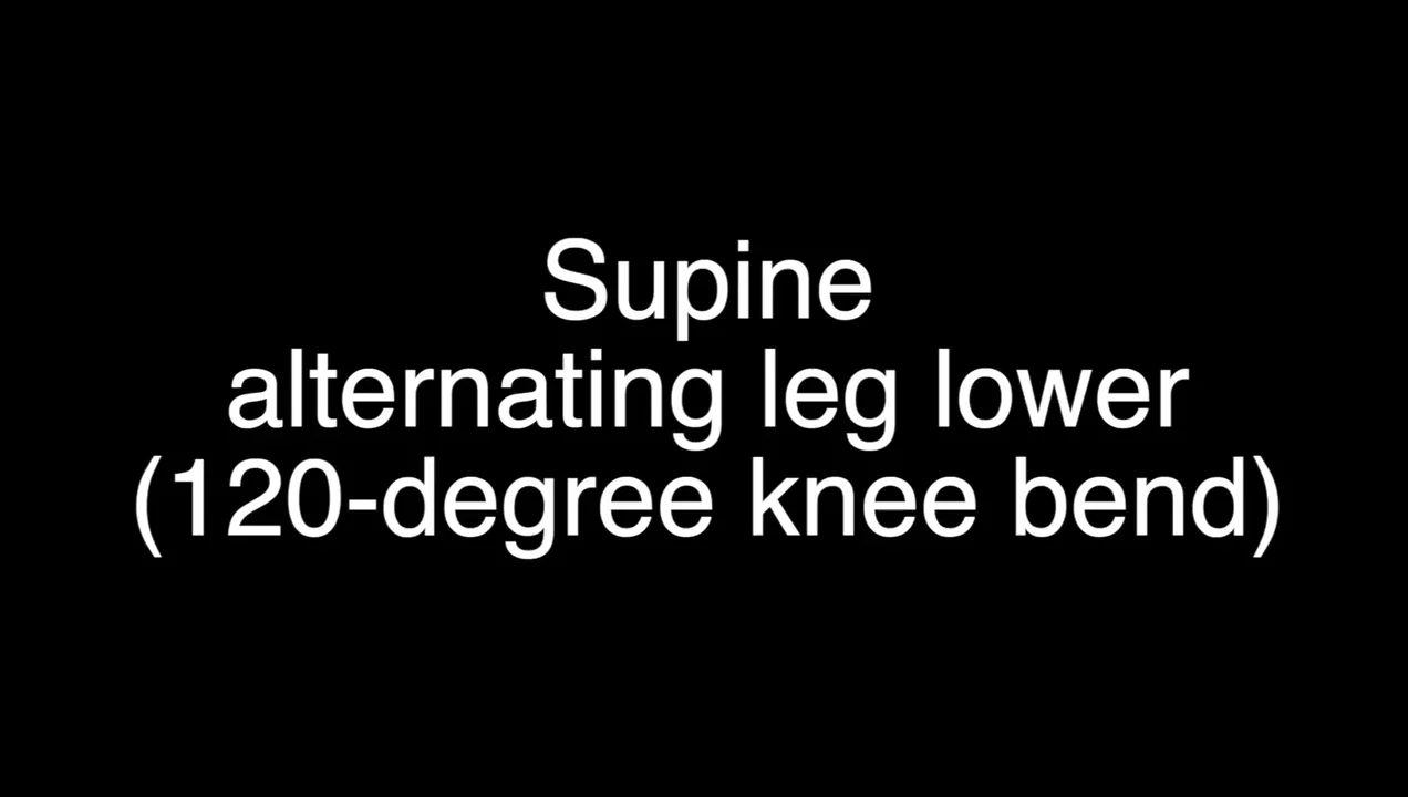 Supine best sale leg lowering