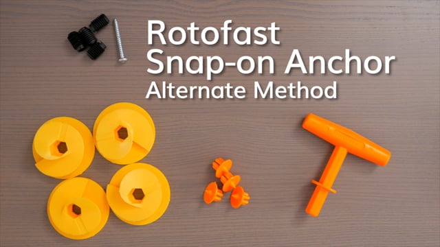 Rotofast Snap-on Anchor Alternate Installation Method