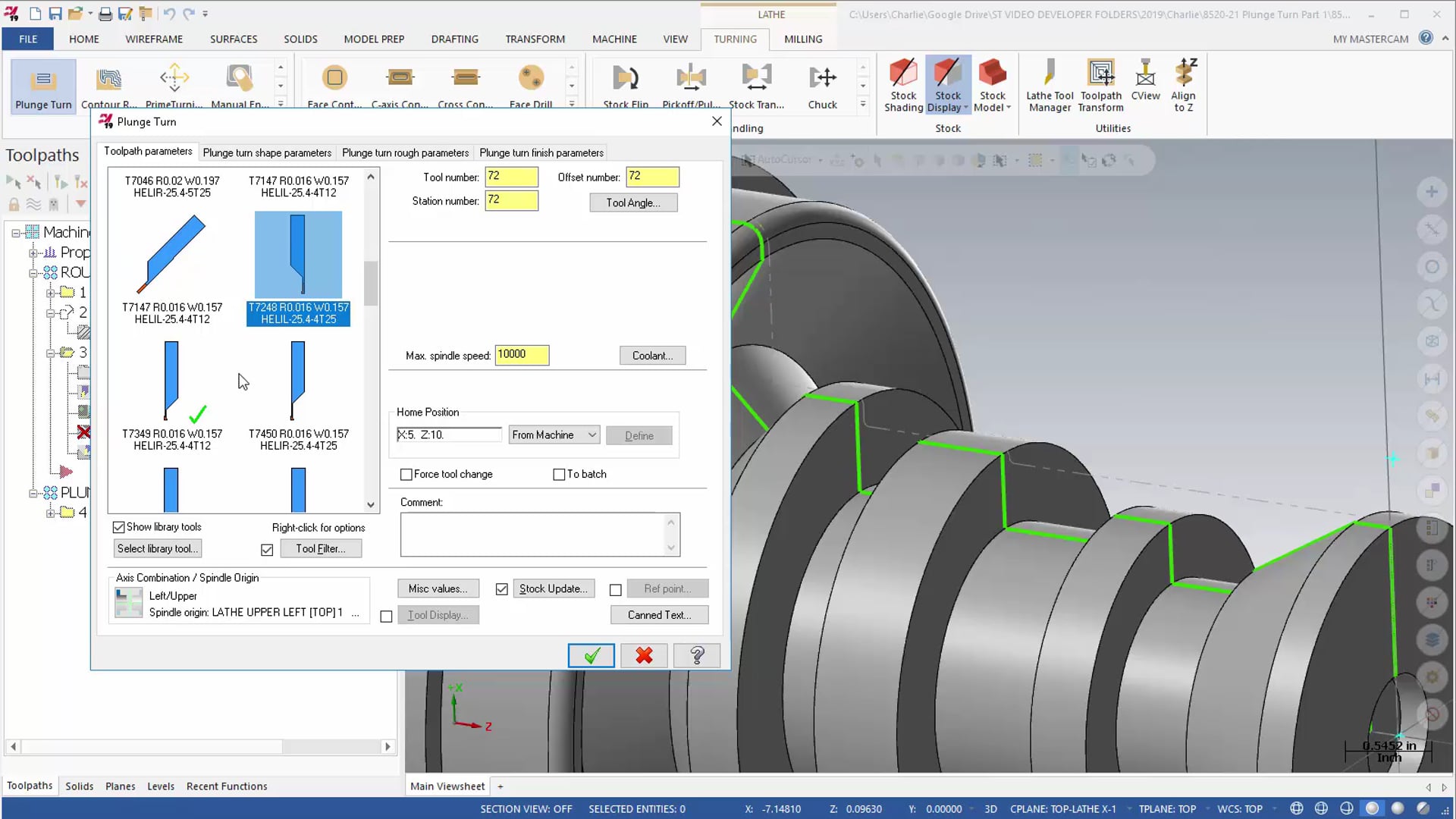 Plunge Turn Toolpaths - Part 2