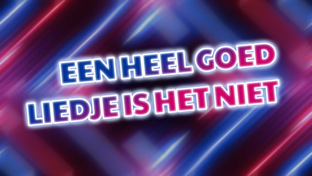 Een heel goed liedje is het niet