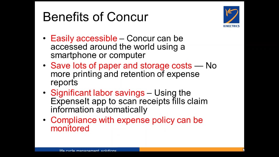 Concur Training Video 1 Introduction and Benefits on Vimeo