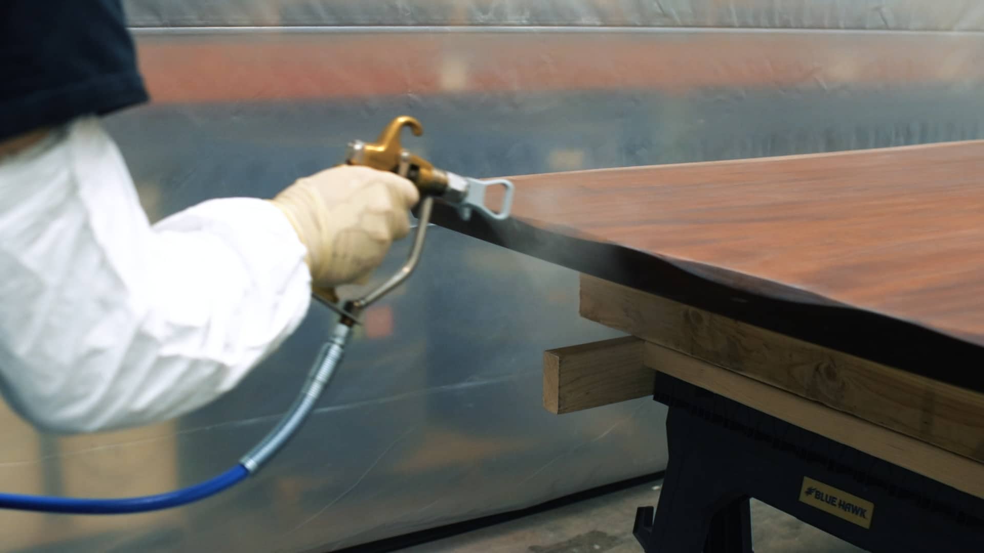 SPRAYING MARINE SPAR VARNISH by System Three on Vimeo