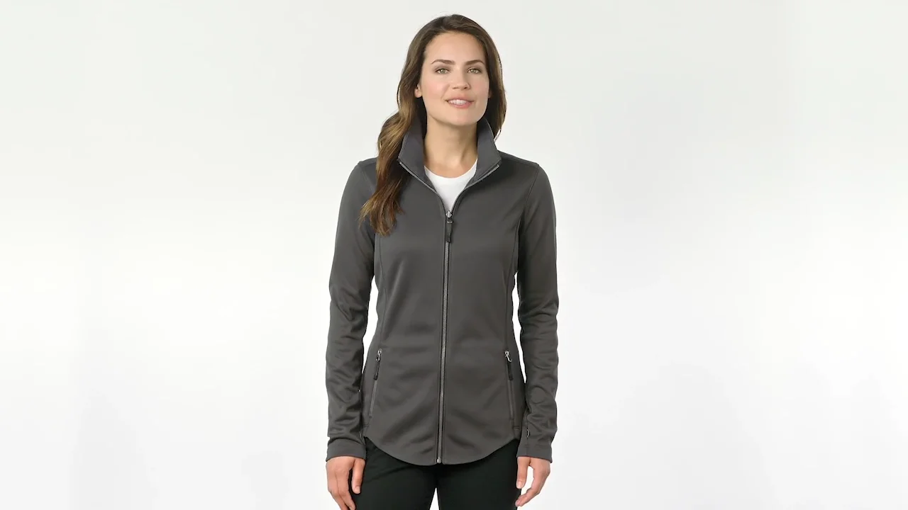 Port Authority® Ladies Arc Sweater Fleece Long Jacket L425 on Vimeo