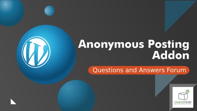 How to allow Anonymous users to post Questions and Answers in your WordPress Q&A forum Tutorial