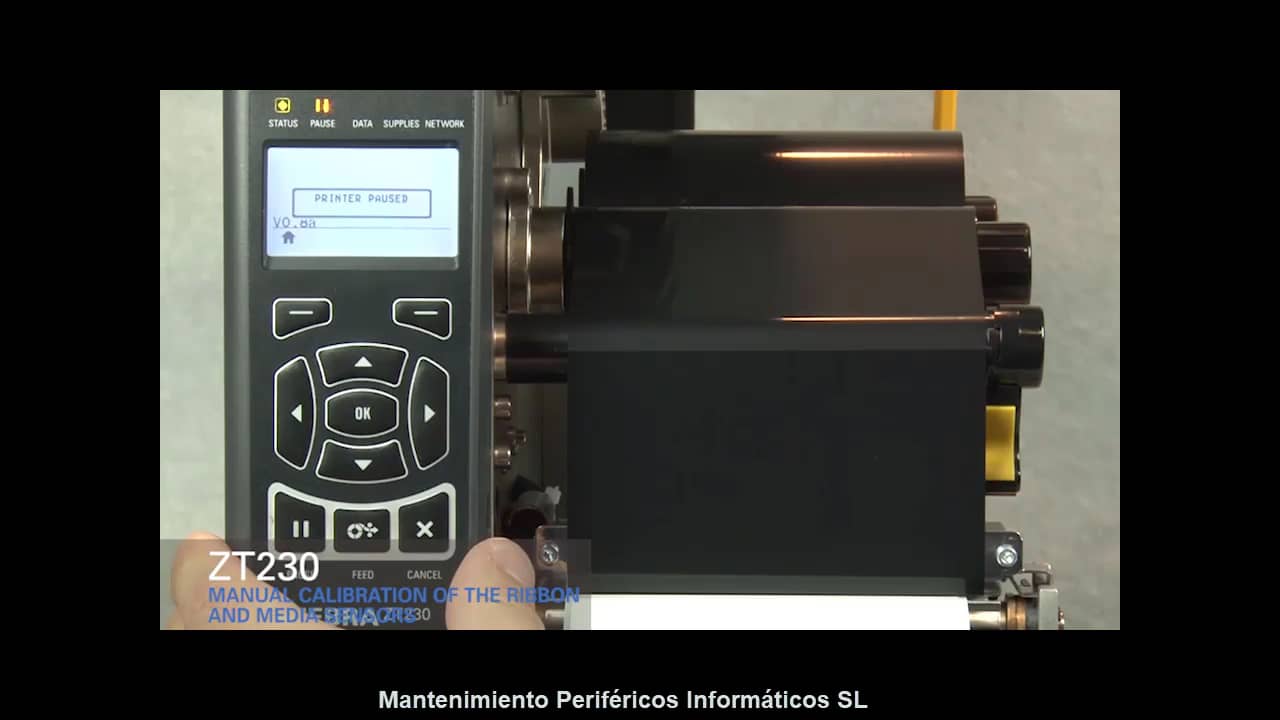 Calibración Manual Impresora Zebra ZT230 ZT220 on Vimeo