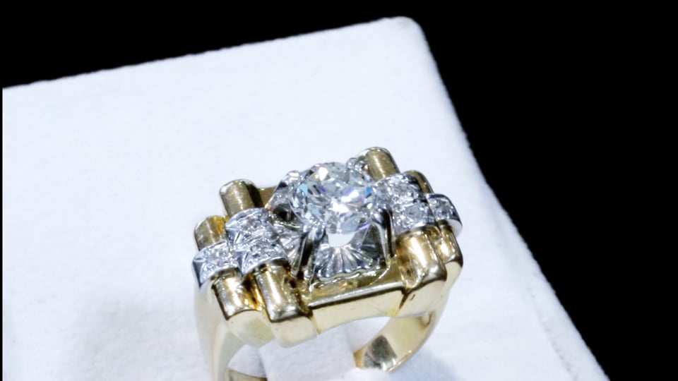 French Diamond Ring Vintage Diamond Jewellery Ac Silver