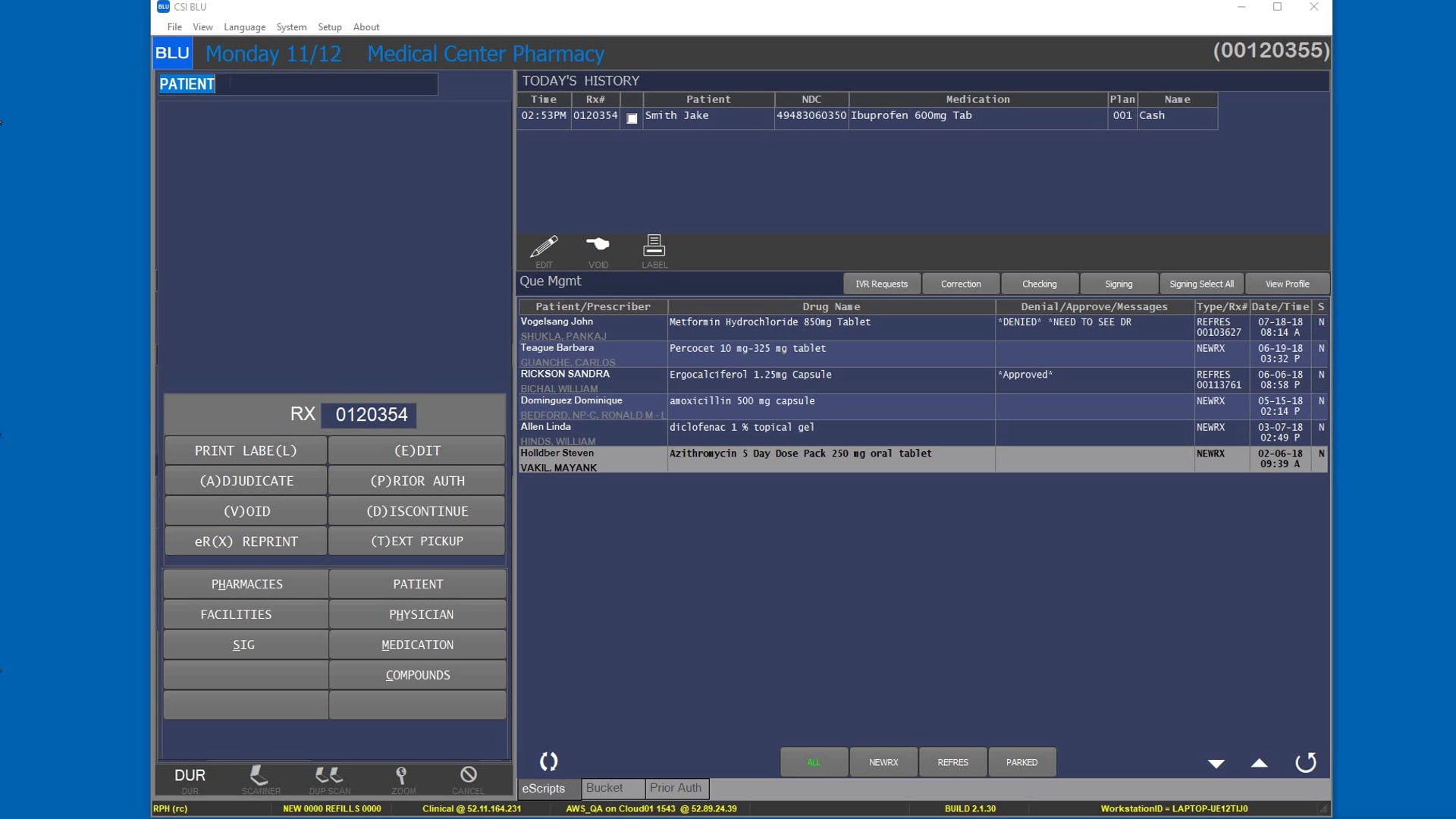 Add of Insurance to a Patient