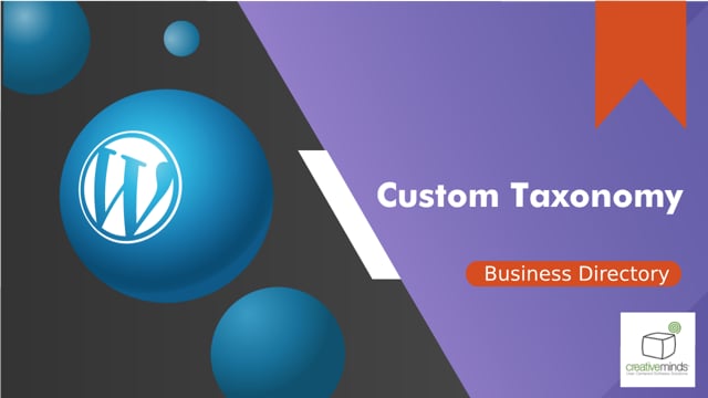 Video Tutorial - CM Business Directory - Managing Custom Taxonomy