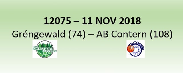 N2H 12075 Gréngewald (74) - AB Contern (108) 11/11/2018