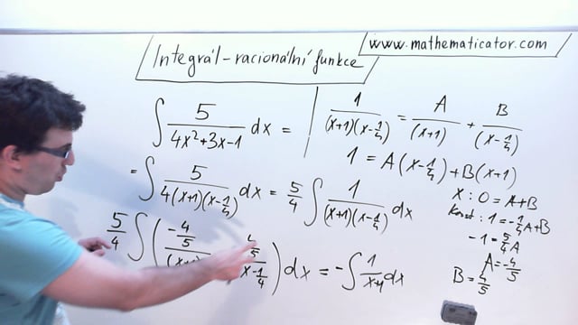 Integrál - Racionální funkce 3.1.2015