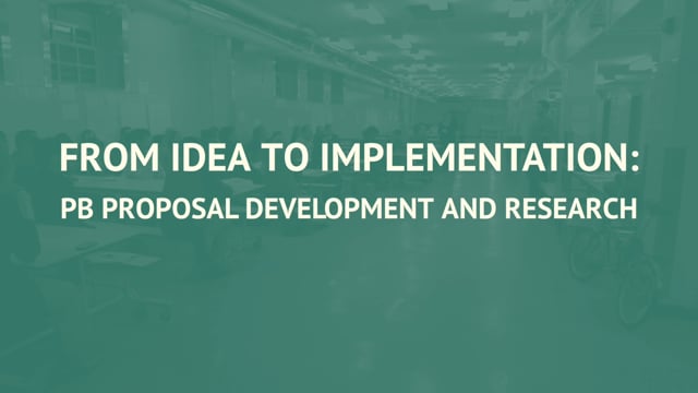 Proposal Development and Budget Delegates - Overview from another city's process