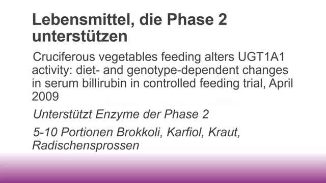 Entgiftende Lebensmittel und Getränke