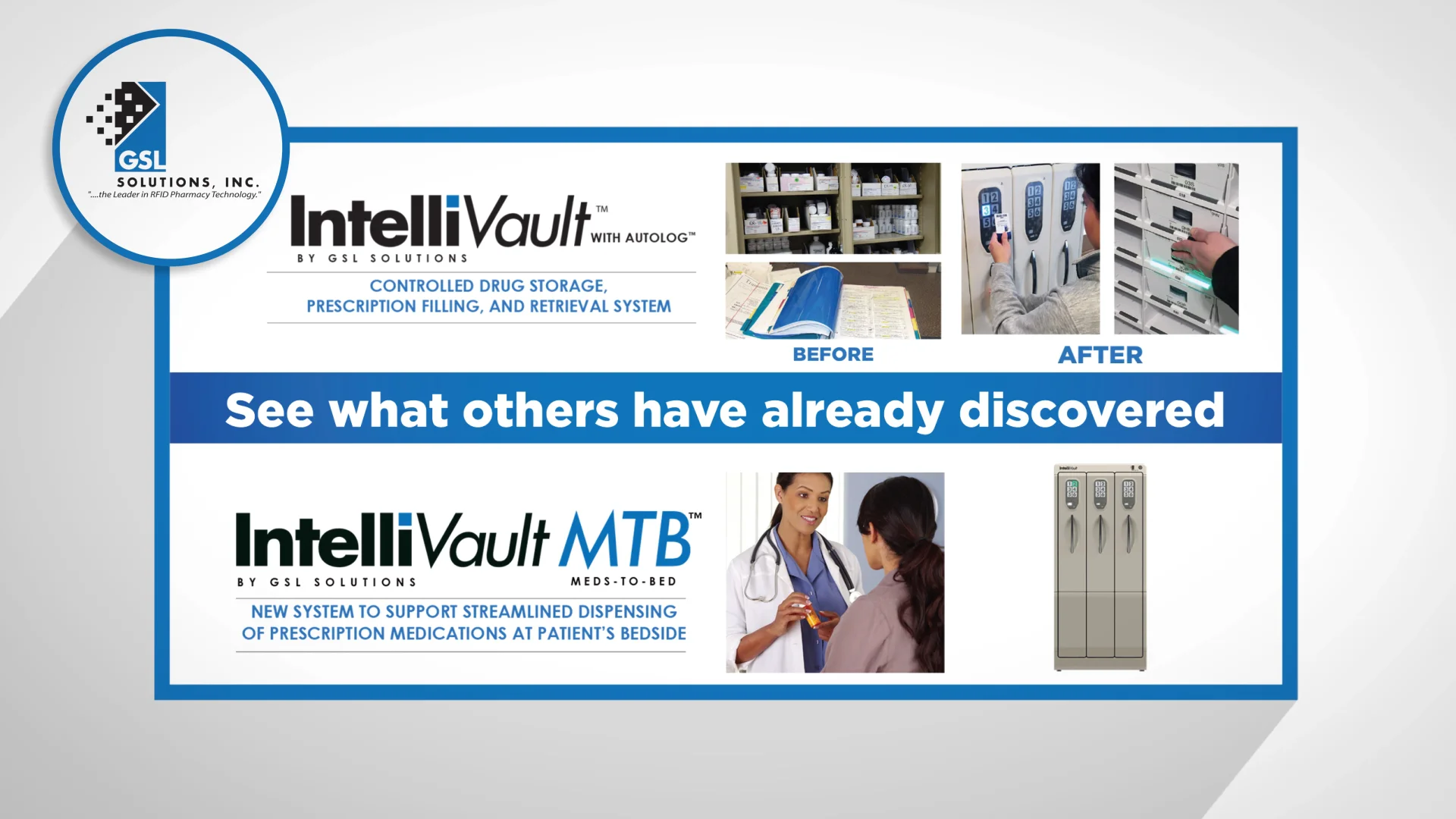 Automated Dispensing GSL Solutions IntelliVault Controlled