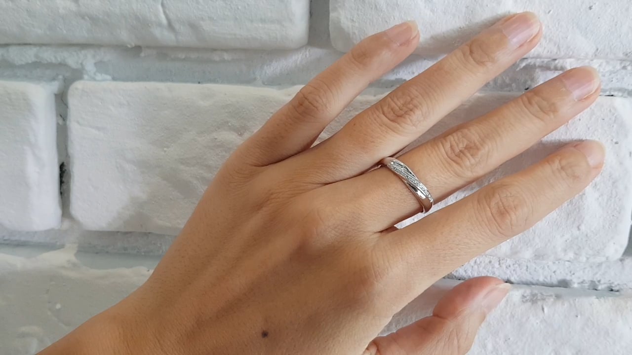 Fede Nuziale Héra, oro bianco | Gemperles