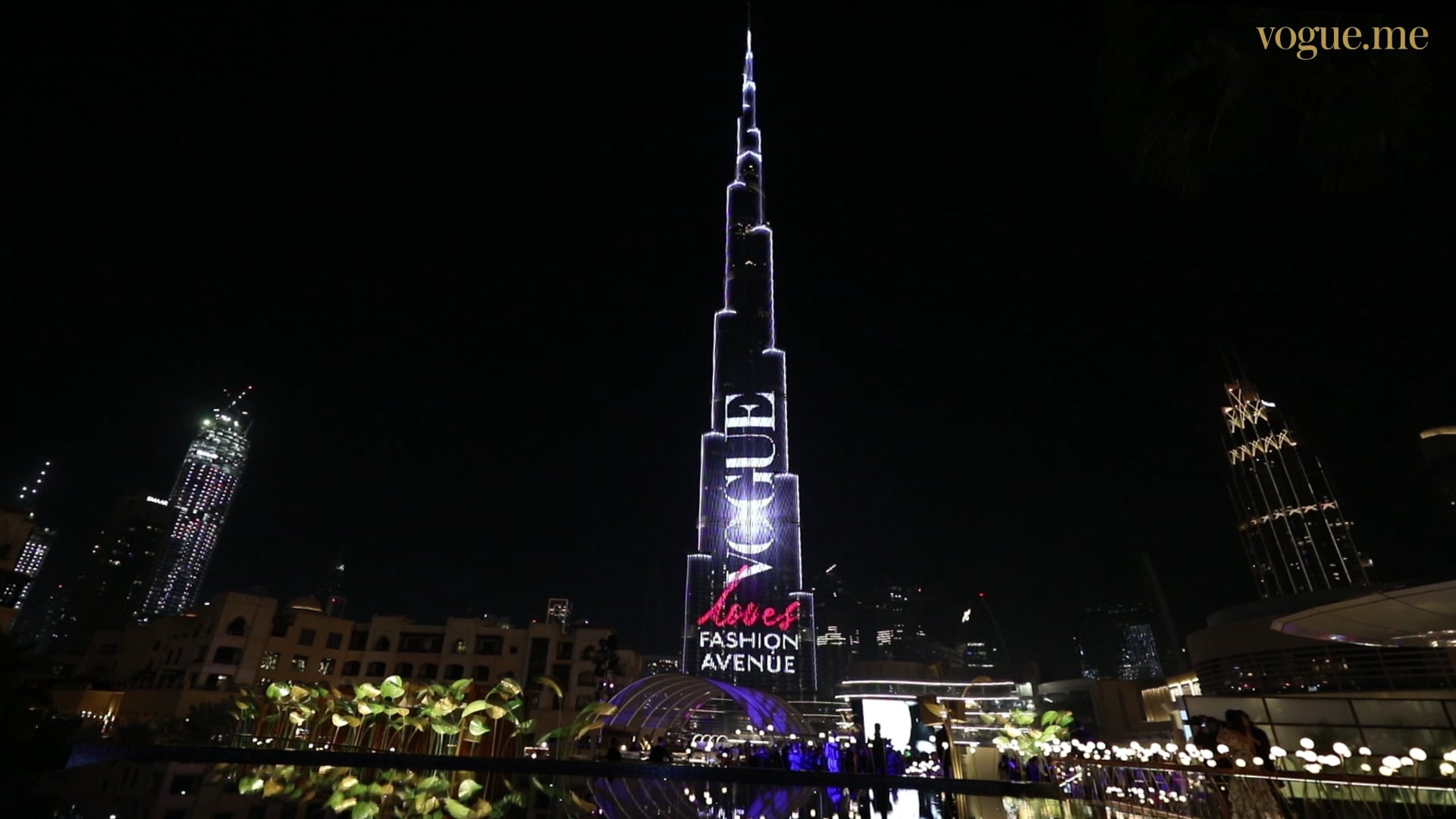 Vogue Arabia x Dubai Mall Projection on Burj Khalifa