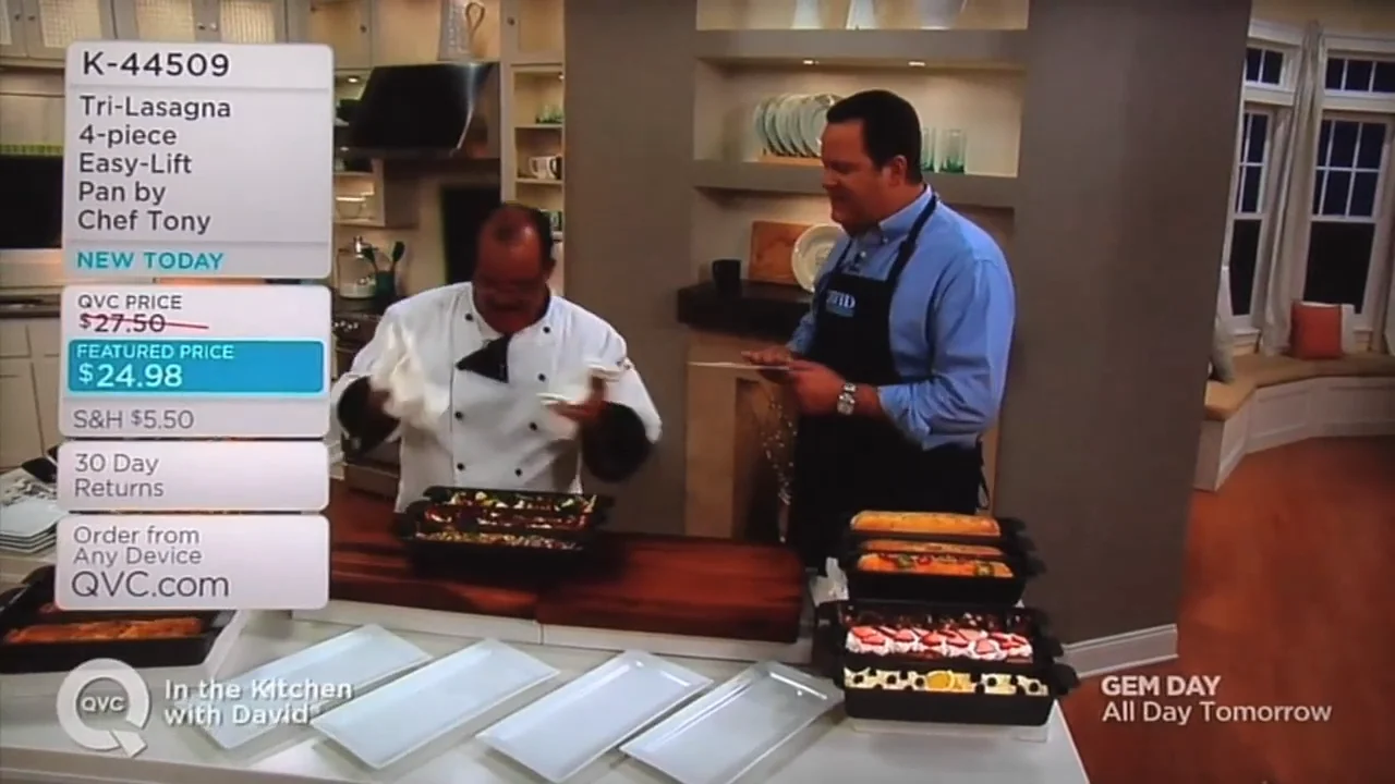 Tri Lasagna Pan on QVC s In the Kitchen with David