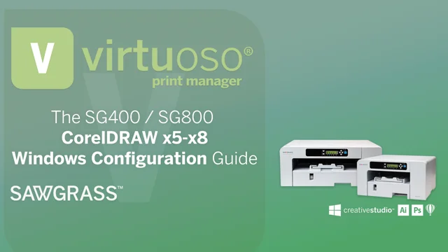 Imprimante sublimation SAWGRASS A3 Virtuoso SG1000 + 2 jeux d'encre 4  couleurs Sublijet-UHD (4 x 20ml et 4 x 31ml) + Papier S-Race A3