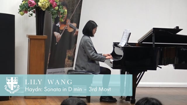 Lily Wang – Sonata in D min – 3rd Movt