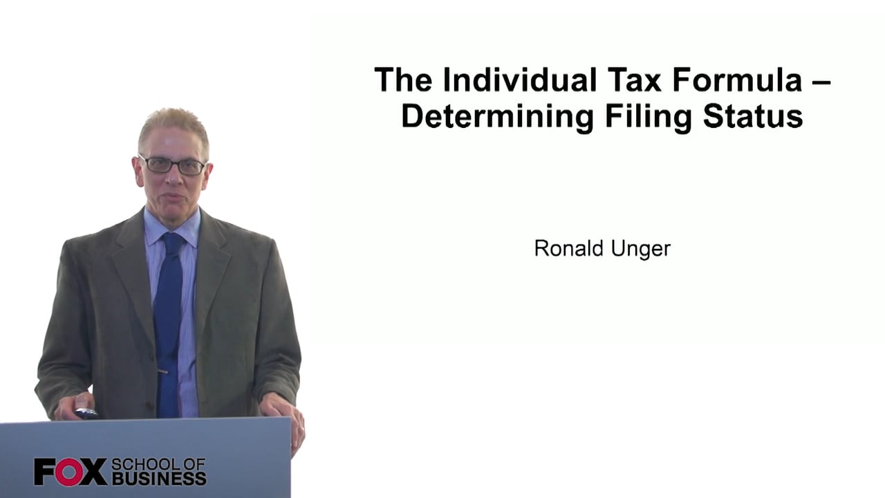 The Individual Tax Formula – Determining Filing Status